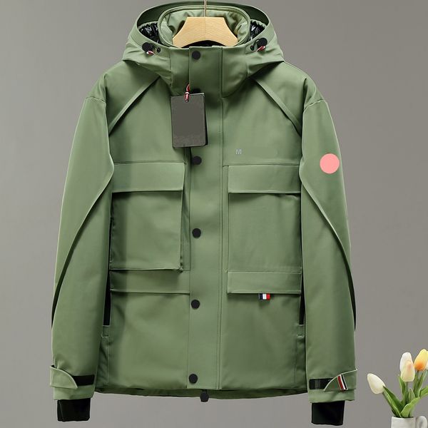 

men's down parkas maya designer down jacket embroidered badge women's warm puffer jacks windproof waterproof winter snow suit size, Black