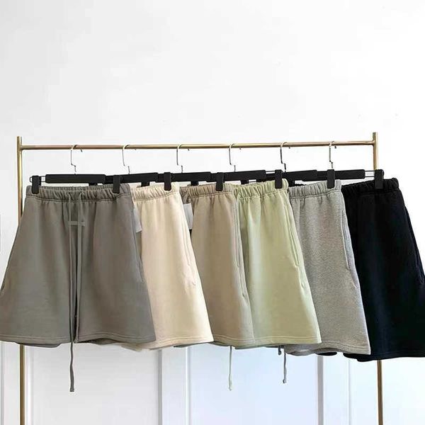 

2 designer men summer short pant cotton sports shorts panties fashion plain five-piece street length drawstring pants knee beach casu, White;black