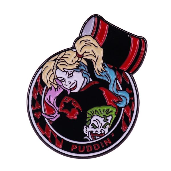 

interesting clown cartoon comic brooch metal enamel lapel badge collect denim jacket backpack pin given friends and fans gifts, Blue