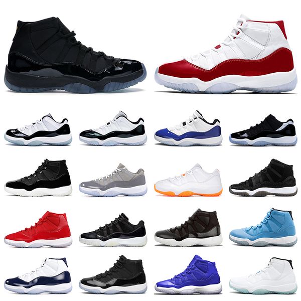 

jumpman 11 11s basketball shoes mens womens white bred emerald cool grey gamma blue cap and gown cherry sports trainers sneakers