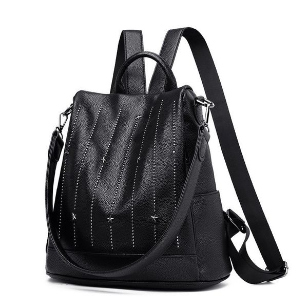 

women men backpack style genuine leather fashion casual bags small girl schoolbag business lapbackpack charging bagpack rucksack sport&outdo