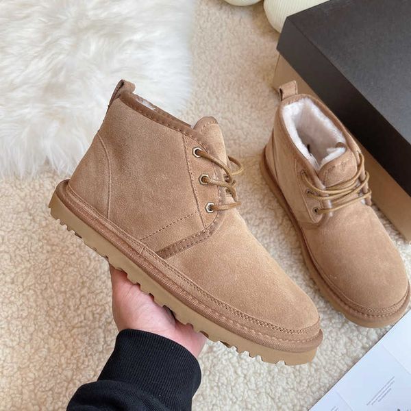 

2022 australia classic snow winter boots australian men neumel suede boot women ankle knee shoes mens designer newm series booties womens ki, Black