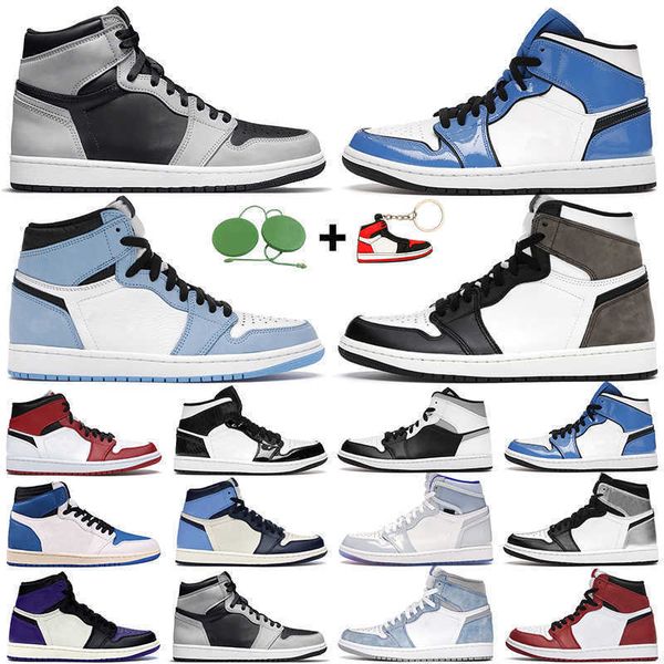 

men women basketball shoes 1s high og 1 electro orange shadow 2.0 hyper royal chicago light banned bred toe mens trainers sports sneakers j, Black