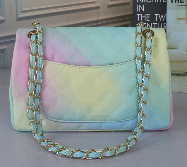 

classic designer bags women shoulder bags black chain gold and silver chains bag crossbody diamond lattice pure color handbag cross body mes