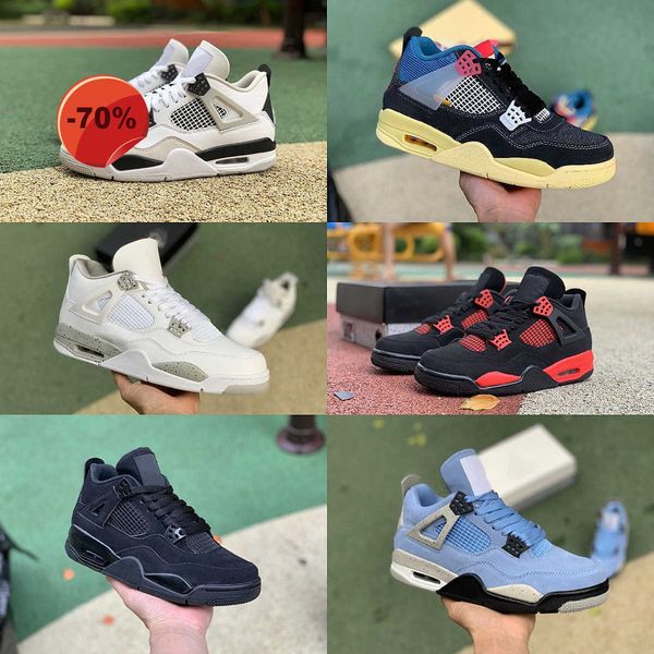 

basketball shoes trainers sneakers designer military black university blue infrared cement cat noir white oreo lightning red rasta thunder 4