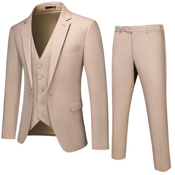 

men's suits blazers blazerpantsvest men autumn wedding party three pieces jacket trousers set male fashion slim fit suit large size 5xl, White;black