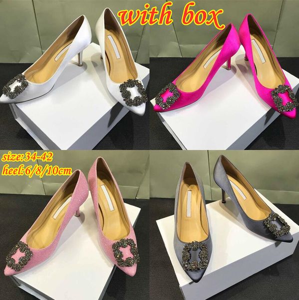 

designer high heel wedding shoes bride women brand pumps fashion silk stain leather pointed toe 6cm 8cm 10cm thin heels dress shoe 35-42 wit, Black