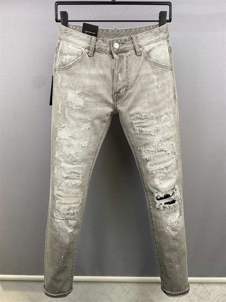 

dsq dsquare new arrivals mens luxury designer denim jeans holes trousers jeans coolguy biker d2 pants mens clothing 2#9832 9mex, Blue