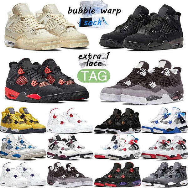 

basketball shoes mens trainer black cat 4s dark peach marina blue oreo red thunder dark mocha men women jumpman4s sail unc