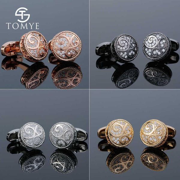 

cufflinks for men fashion luxury zircon round high end wedding custom formal business dress shirt cuff links, Silver
