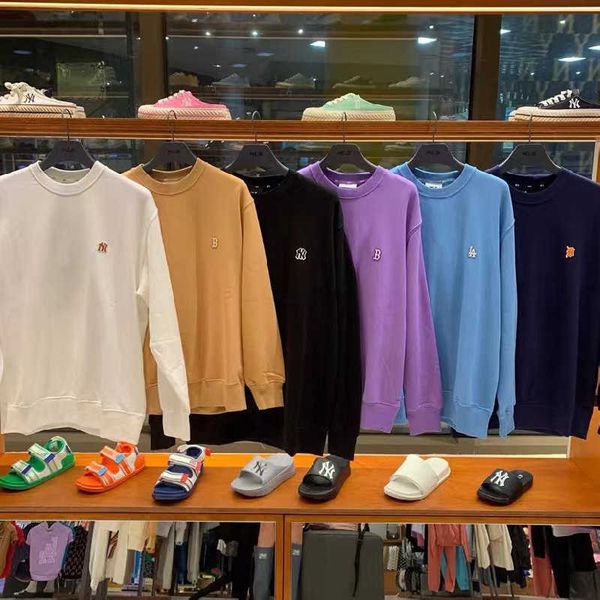 

hoodies & sweater autumn new ny letter embroidery trend casual men and women with the same korean version small label for lovers, Black