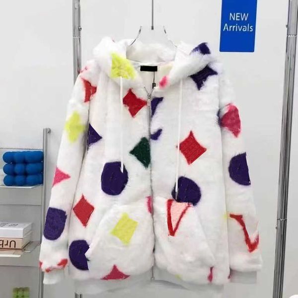 

woman down jackets woolen femeal fur jacket womens coats flannel parkas s-l, Black