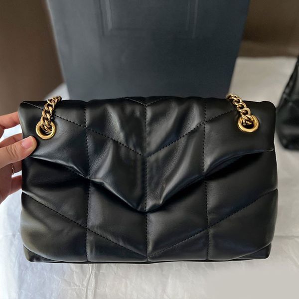

quilted sheepskin handbag underarm hobo bag chains shoulder women cross body envelope bags ins genuine leather flip handbag purse super soft