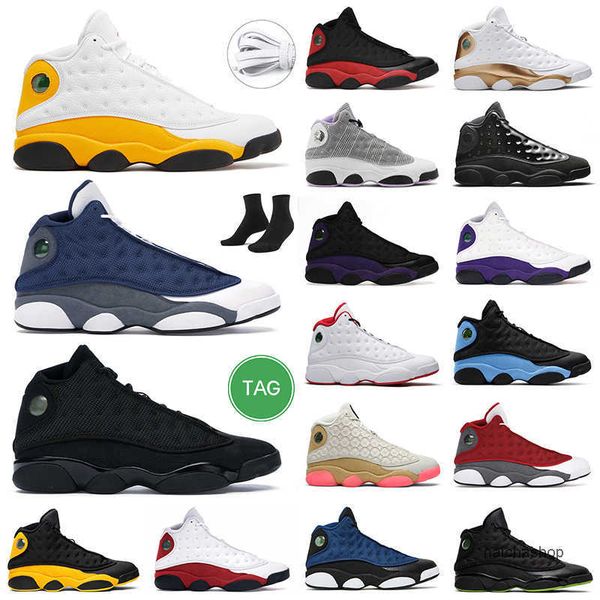

13s lucky green basketball shoes men women jumpman 13 retro altitude del sol cap and gown starfish mens trainer sneakers og designer shoes, Black