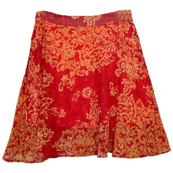 

female summer chiffon skirts side zipper a-line skirt red #j14, Black