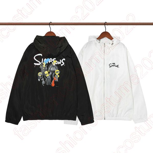 

women hoodies monogrames color-block parka pixel jackets men full printed highstreet harajuku jackets outdoor windproof hip hop reversible c, Black