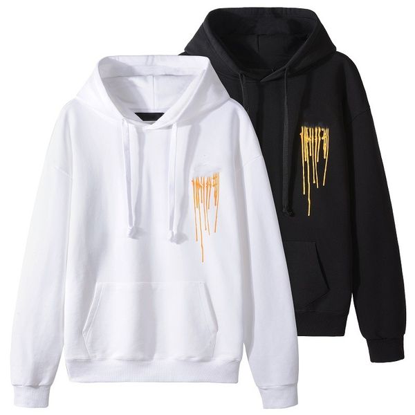 

mens hoodie designer sweatshirts men women graffiti letters pullover loose fit long sleeve mens round neck sweaters size m-2xl, Black