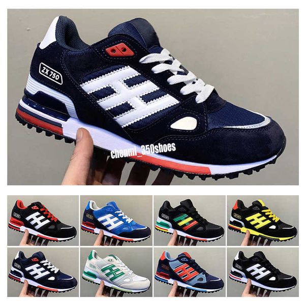 

originals zx750 running shoes athletic designer sneakers zx 750 mens womens white red blue breathable outdoor sports size 36-45 y42
