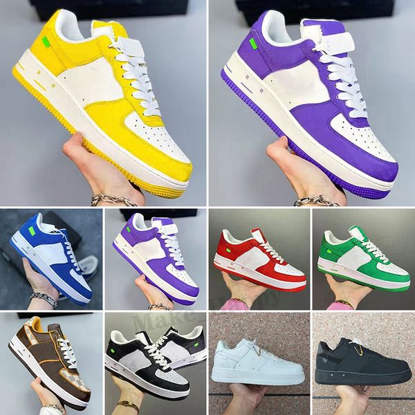 

beat designers shoes vintage skate sneakers triple black white brown flax orange mens woman flat trainers shoes