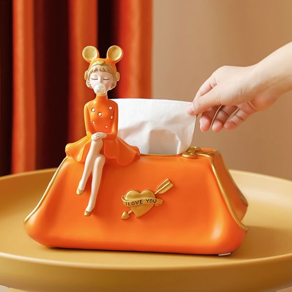 

Boxes Tissue Napkins Nordic Box Girl's Modern Style Paper Holder Home Decoration Cute Bubble Ornament 221008
