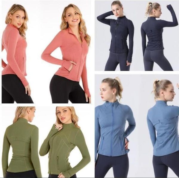 

lulus yogas designer jacket women yoga outfits define workout sport coat fitness jackets sport quick dry activewear solid zip up, Black;brown