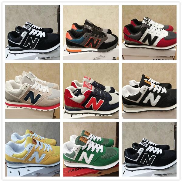 

classic men women casual running shoes new balance 574 designer sneakers outdoor sports mens trainers n6, Black