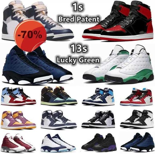 

basketball shoes trainers sports sneakers brave blue bubble lucky green obsidian court purple jumpman 1 bred patent 13 mens 1s dark mocha