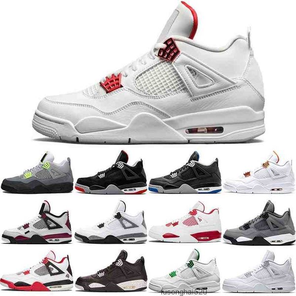 

2022 2021 original 4s basketball shoes 4 men black cat university red neon court purple bred alternate motorsport orange metallic cool jordo