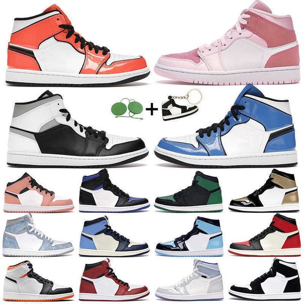 

men women basketball shoes 1s high og 1 electro orange shadow 2.0 hyper royal chicago light banned black metallic gold mens trainers sports