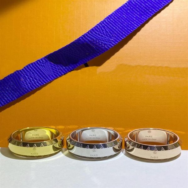 

europe america style men lady women titanium steel engraved v initials double beveled edge lovers rings size us5-us10209q, Silver