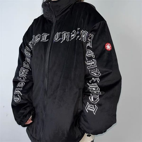 

coat parkas men women 1sanskrit suede high neck thickened, Black;brown