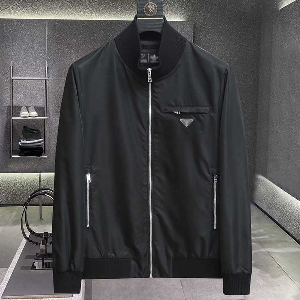 

pra jacket designer coat men stand collar spring autumn cardigan thin high-quality sweater zipper women, Black;brown