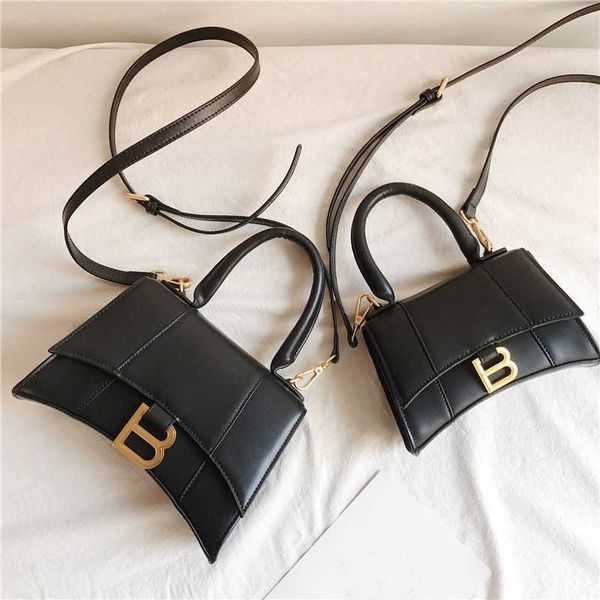 

designer balenciga handbags hourglass bag leather women's light luxury brand 2021 new versatile one shoulder messenger portable b famil