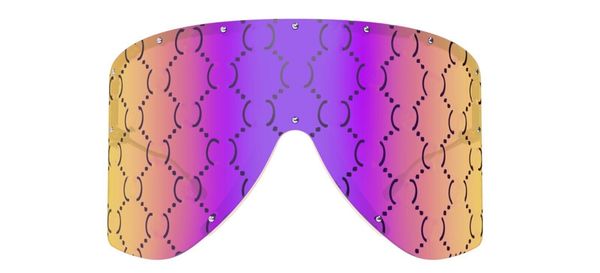 

summer sunglasses for men and women style anti-ultraviolet 1245s 1244 004 gold silver grey lens oversized retro plate shield full frame fash, White;black