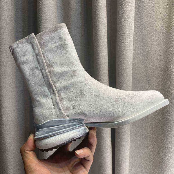 

designer boots new split toe boot real leather ninja tabi for fashion winter shoes ankle cow botas mujer 220815, Black