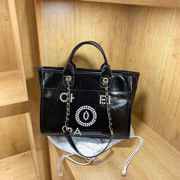 

bag tote classic luxury high imitation brand capacity pearl shoulder bag fashion solid letter travel bags party wallet totes