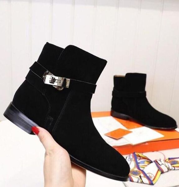 

elegant bridal wedding lady buckles martin ankle boots comfort genuine leather kelly women tall boots knight over knee boots size 35-42, Black