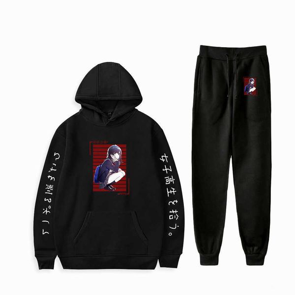 

men's tracksuits higehiro men's casual xl fashion fall suit hoodies sportswear hooded sweatshirtpant two pieceset g221010, Gray
