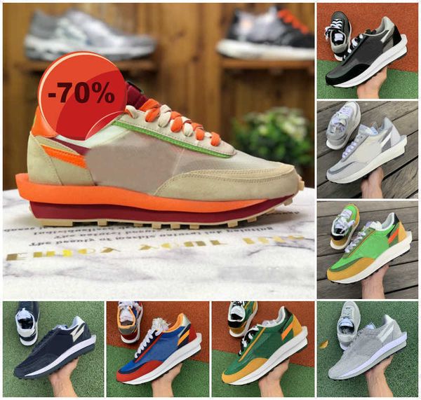 

running shoes men sneakers cool grey blue void orange blaze sesame black team royal gum sail summit white nylon sacais x fragment mens