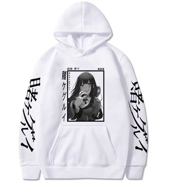 

men's hoodies sweatshirts kakegurui anime hoodie pullovers long sleeve casual fashion woman g221008, Black