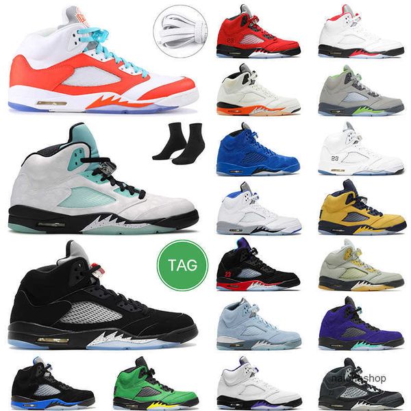 

5s raging bull 5 retro men basketball shoes oreo prfc island green oregon jumpman 5 laney mens sport trainer sneakers jordon jordens, Black