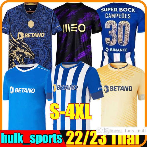 

4xl 22/23 fc porto campeoes 30 soccer jerseys dragon pepe fabio vieira mehdi 2023 otavio evanilson matheus maillots marega otavio sergio men, Black;yellow