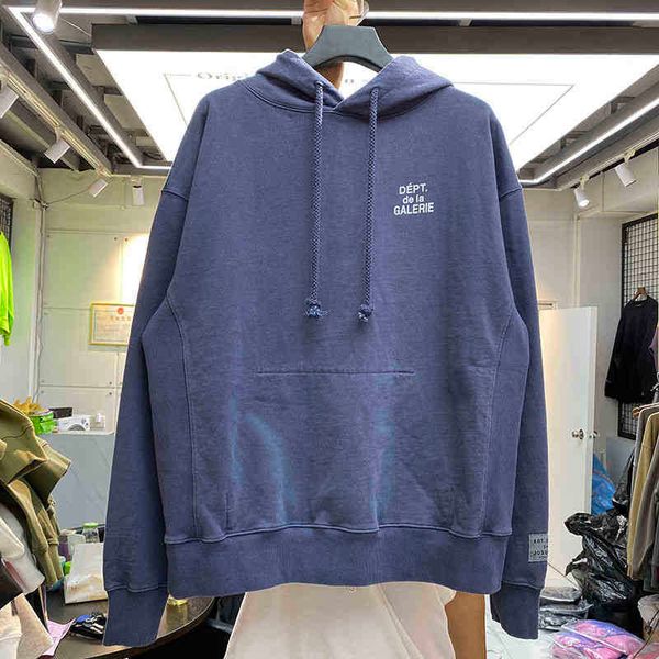 

gallerydepts designer hoodie galiley american european and letter printing double-sided wear washing water old retro loose pullover hooded s, Black