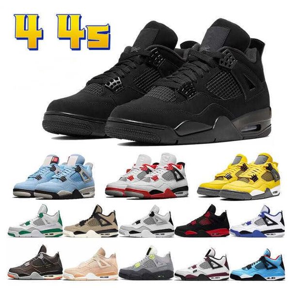 

basketball shoes rasta sneakers university blue cream sail red thunder white oreo bred taupe haze black cement cat 2022 new jumpman 4 4s