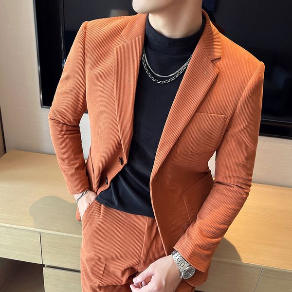 

men's suits blazers jacketpants men's suit autumn slim fit one button blazer fashion formal england male plaid dress trousers 2 pi, White;black