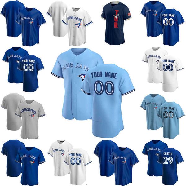 

baseball jerseys custom jersey mens women youth toronto''blue jays''24 nate pearson 56 ryan borucki 12 roberto alomar 29, Blue;black