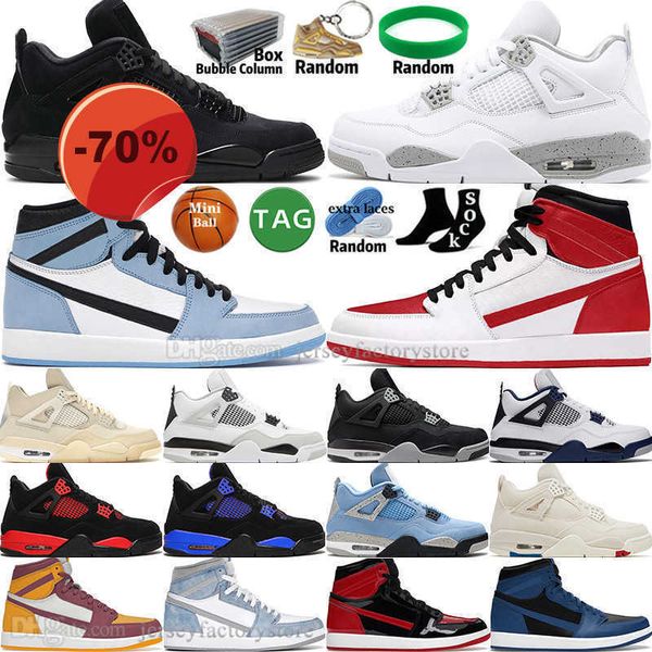 

black cat white oreo sail military 4 4s mens basketball shoes 1 1s university blue heritage patent bred hyper royal fire red thunder men
