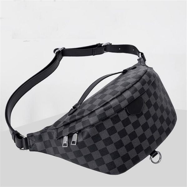 

plaid women's waist bag pvc leather belt bags designer shoulder crossbody chest bag female fashion fanny pack banana hip purs260r