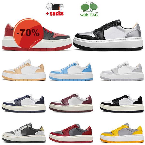 

basketball shoes casual sneakers bred silver toe platform removable beads black white team red big size 1s low elevate jumpman 1