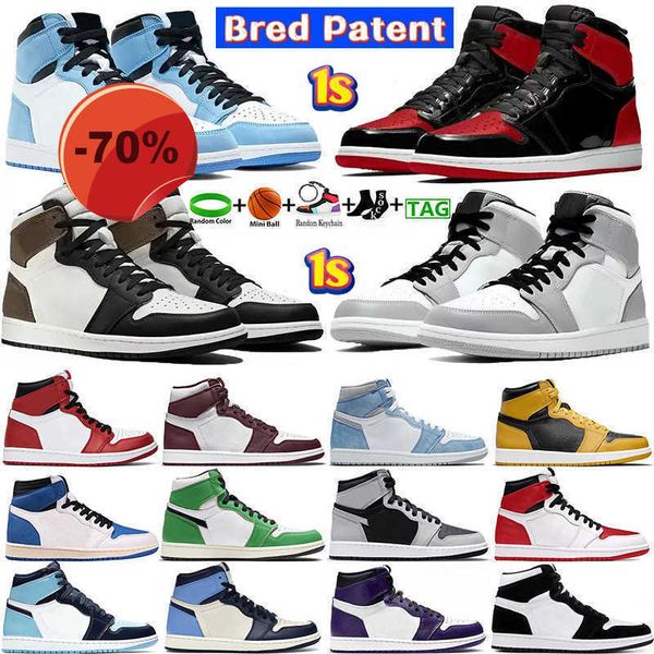 

basketball shoes designer sneakers university blue high dark mocha twist light smoke grey mens 1 1s heritage patent bred chicago unc